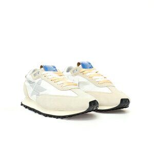 Cream & White & Gray Mens Marathon Running Sneakers By Golden Goose